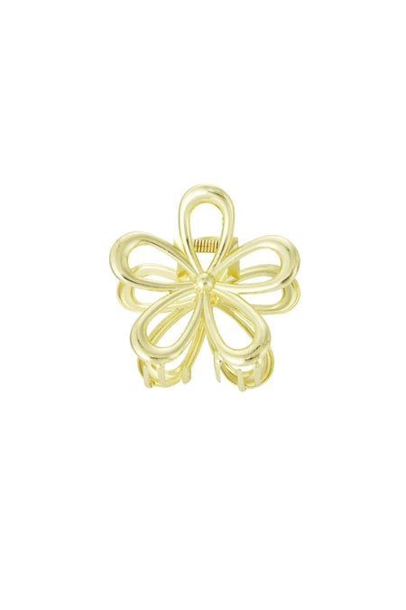 Hair clip flower power - Gold color