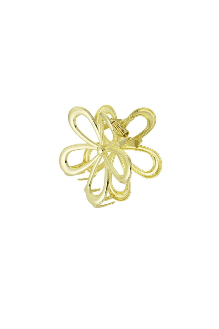 Hair clip flower power - Gold color Picture3