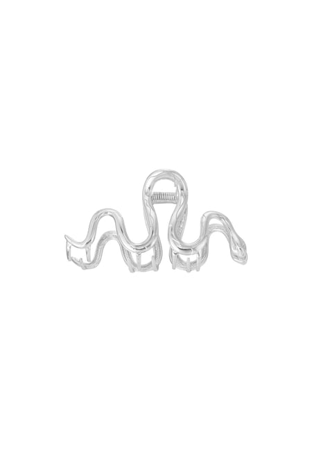 Hair clip swirly snake - Silver Color color