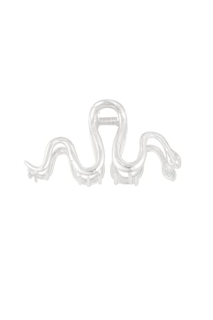 Hair clip swirly snake - Silver Color color h5 Picture3