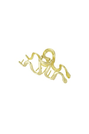 Hair clip swirly snake - Gold color h5 Picture3