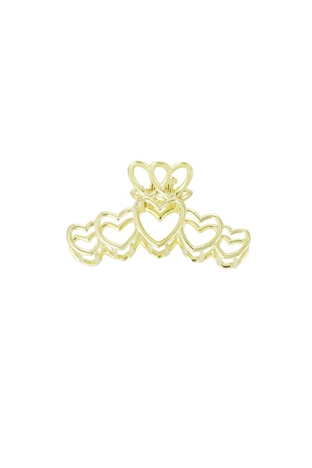 Hair clip love all over - Gold color 2