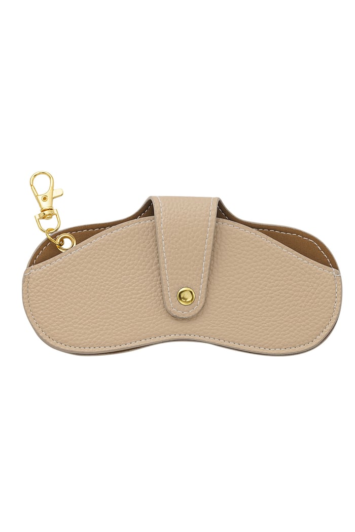 Clip-on sunglasses case - beige 