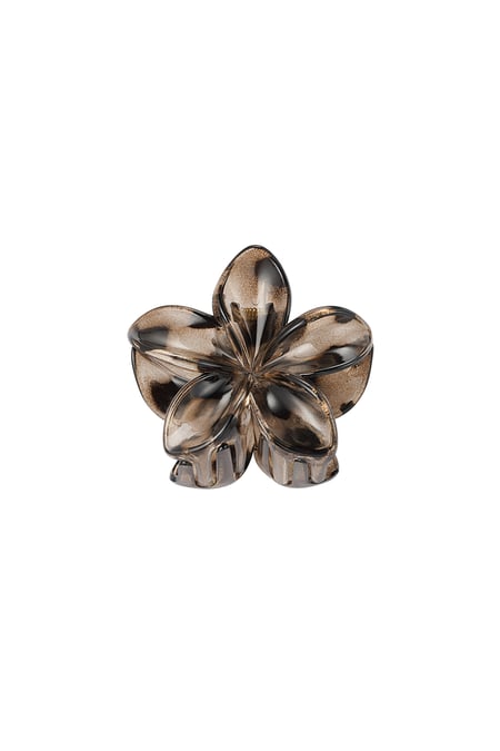 Hawaiian Flower Hair Clip - Brown 2