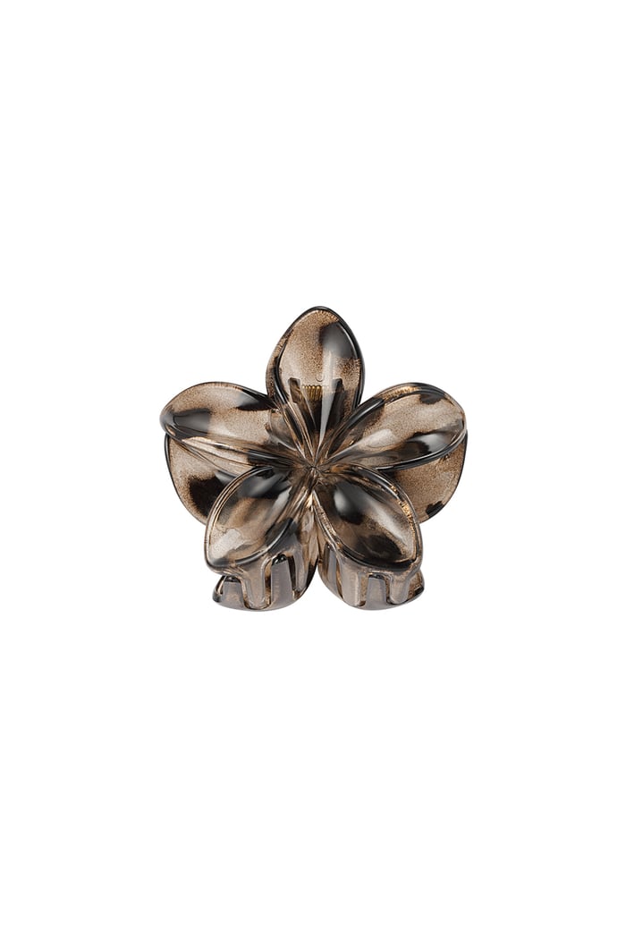 Hawaiian Flower Hair Clip - Brown 