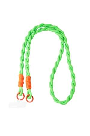 Long telephone cord twisted - green and pink h5 