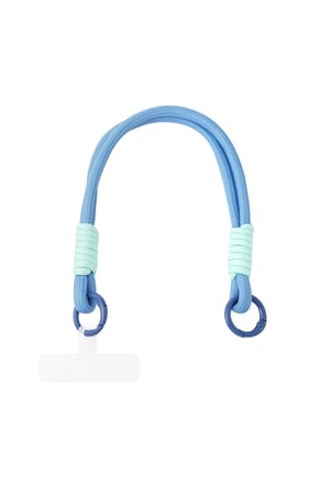 Summer telephone cord - blue & mint h5 