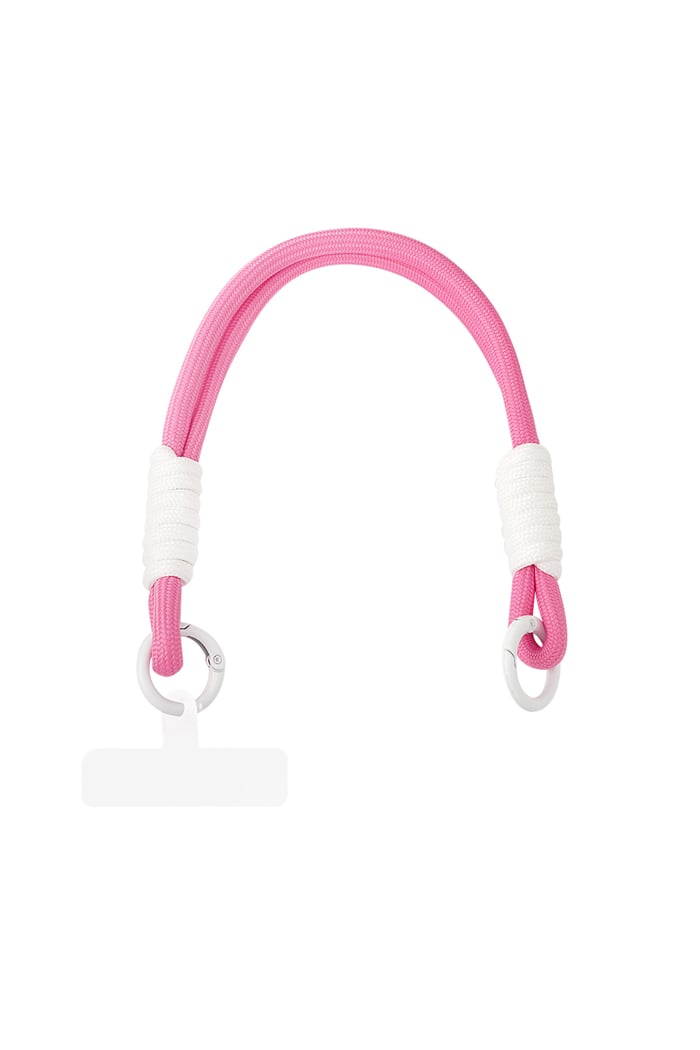 Summer telephone cord - pink & white 