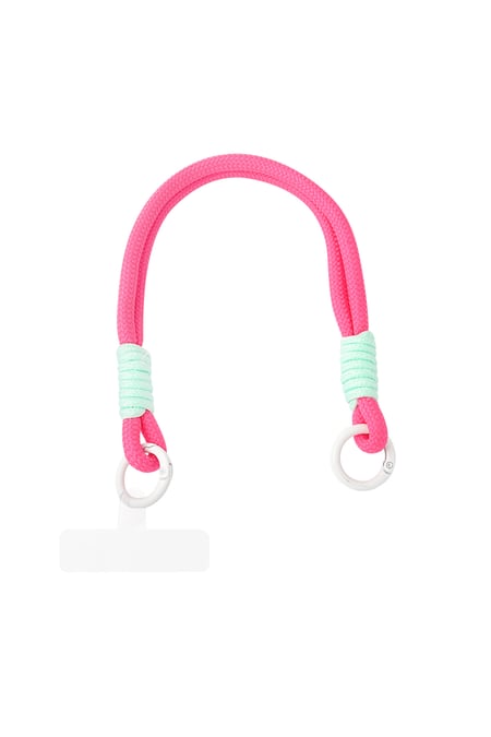 Summer telephone cord - pink & mint