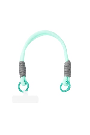 Summer telephone cord - Mint & gray h5 