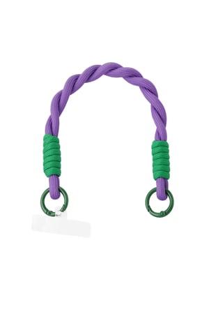 Telephone cord twisted - purple & green h5 