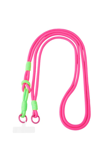 Summer telephone cord - Pink & green