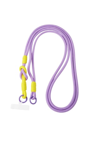 Summer telephone cord - lilac & yellow h5 