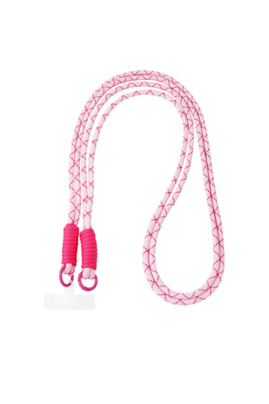 Long telephone cord with print - light pink & pink h5 