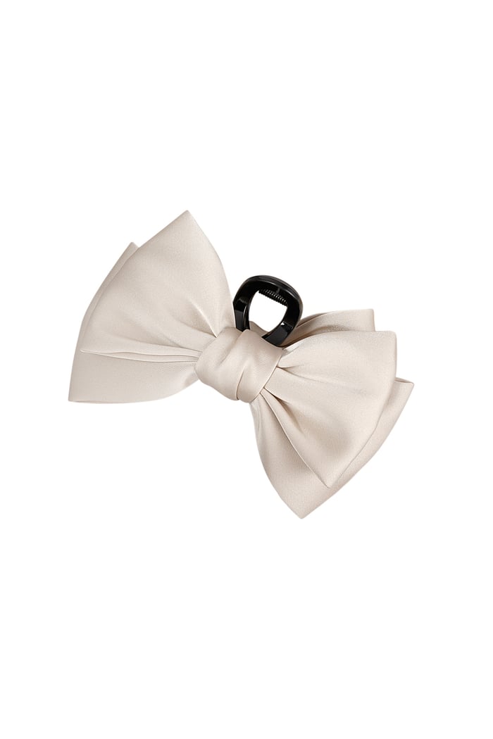 Hair clip bow - beige 