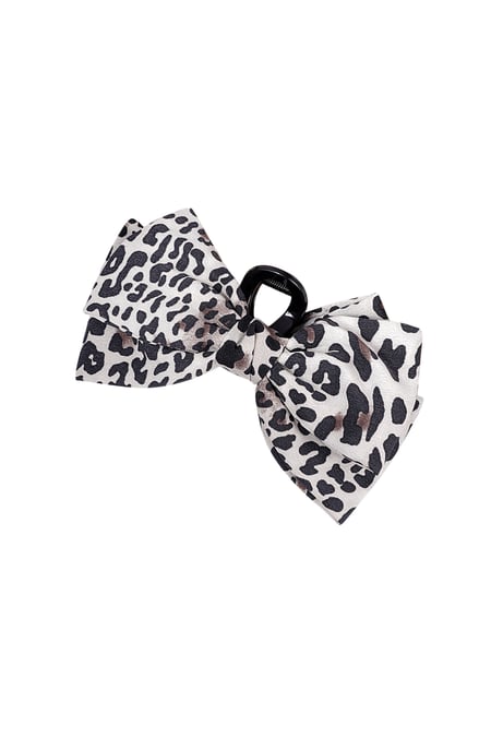 Hair clip bow - black beige