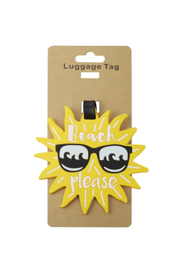 Beach Please suitcase tag - yellow Picture3