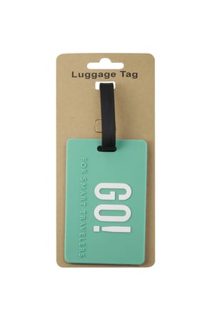 Go Now! suitcase tag - turquoise h5 Picture3