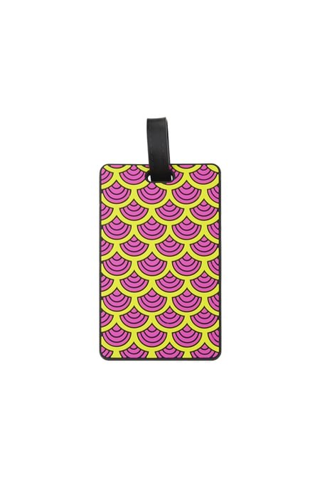 Hang in There suitcase tag - pink & yellow