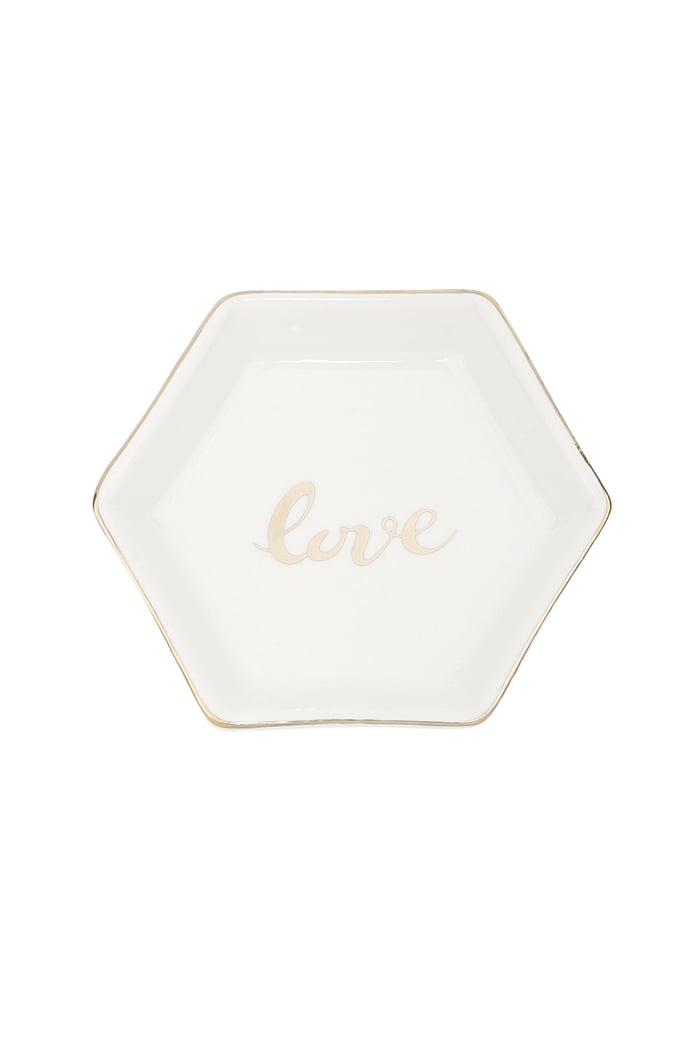 Glass display love catch - White 