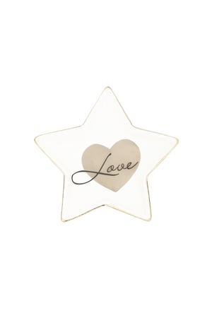 Glass display star love - White h5 