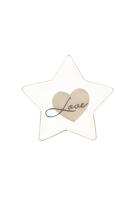 Glass display star love - White 2