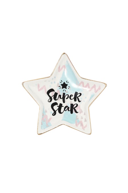 Glass display super star - White