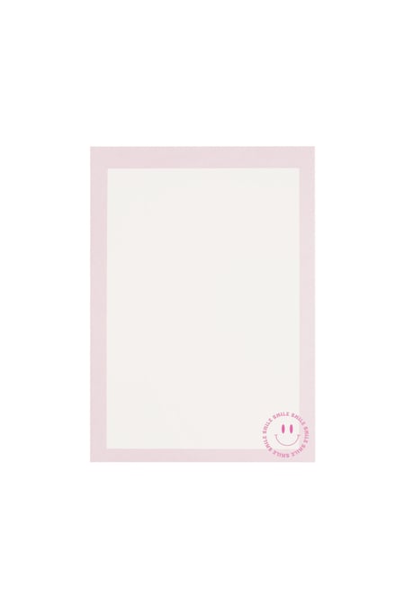 Smile smiley cards - Pink