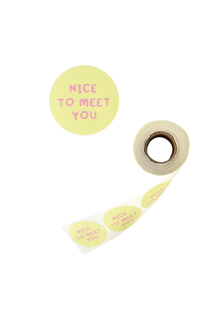 Stickers nice to meet you - Yellow 