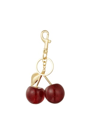 Keyring sweet cherry - Gold color h5 