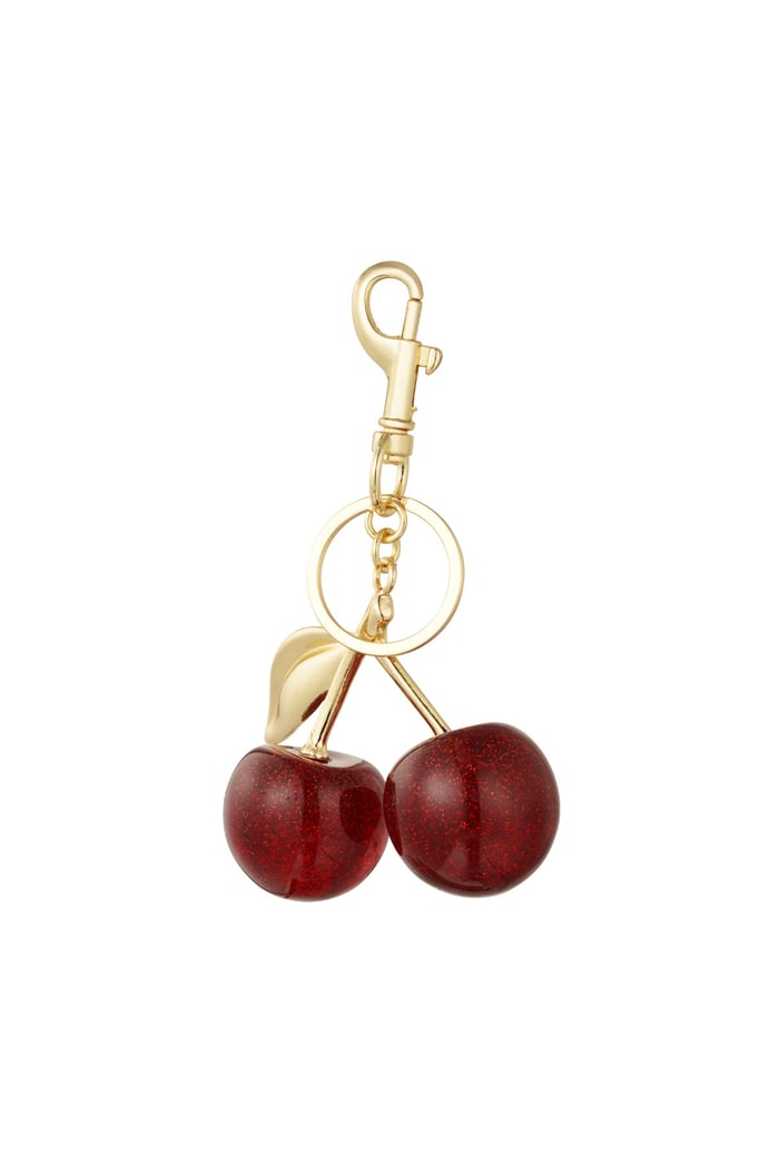 Keyring sweet cherry - Gold color 