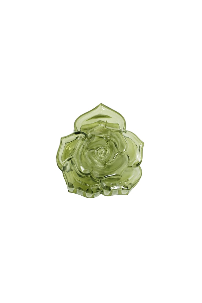 Rose hair clip - green 