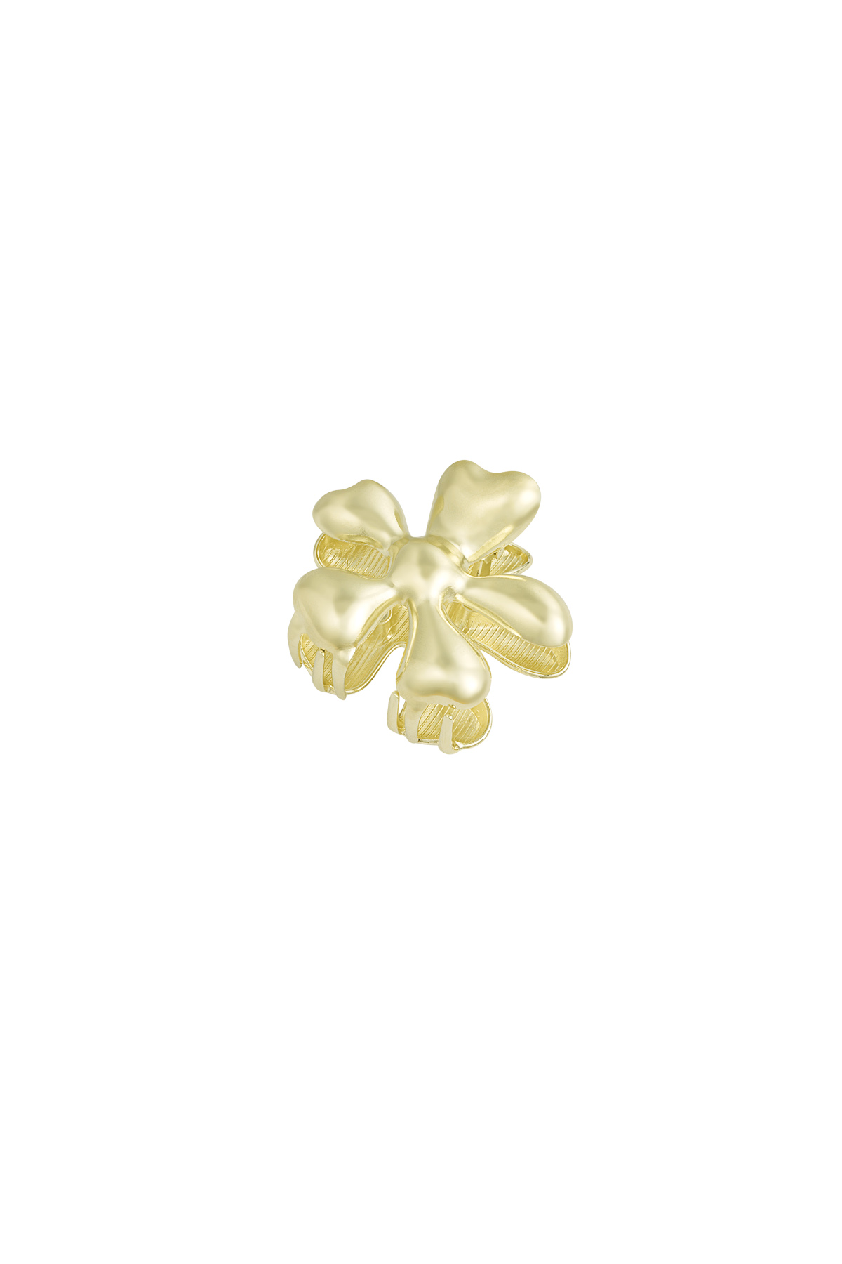 Floral hair clip - Gold color