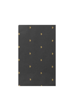 Tissue paper romantic hearts - Black and gold h5 