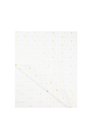 Tissue paper hearts - White gold h5 