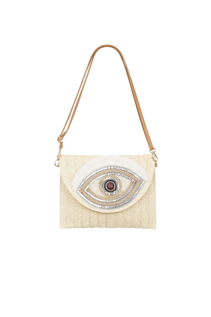 Borsa All Eyes on You questa estate - bianco sporco 