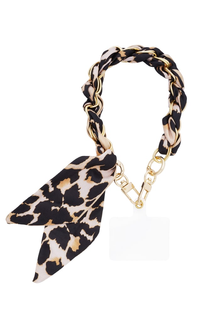 Phone cord wild heart-Beige gold color 