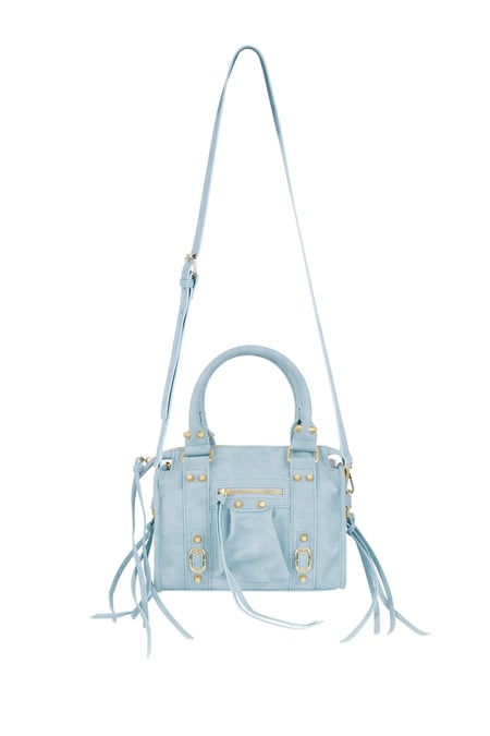 Spring Accent Fringe Bag - Blue 2