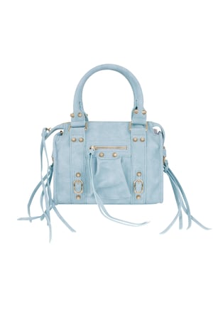 Spring Accent Fringe Bag - Blue h5 