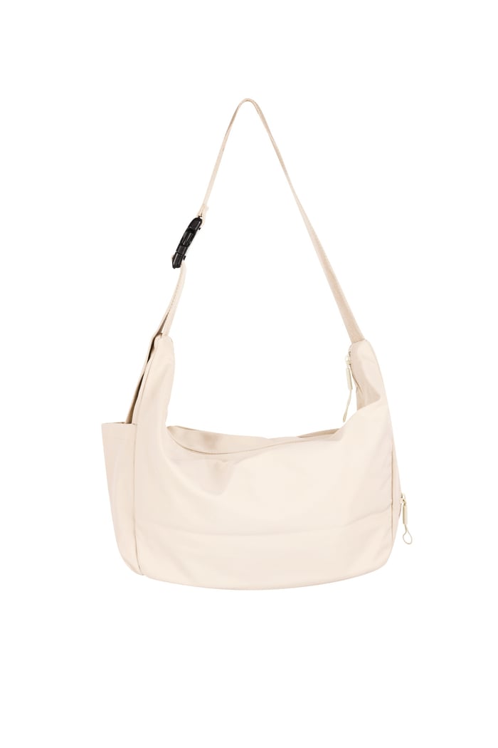 Borsa a tracolla con scomparti - beige Immagine4