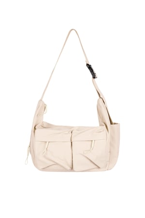 Borsa a tracolla con scomparti - beige h5 