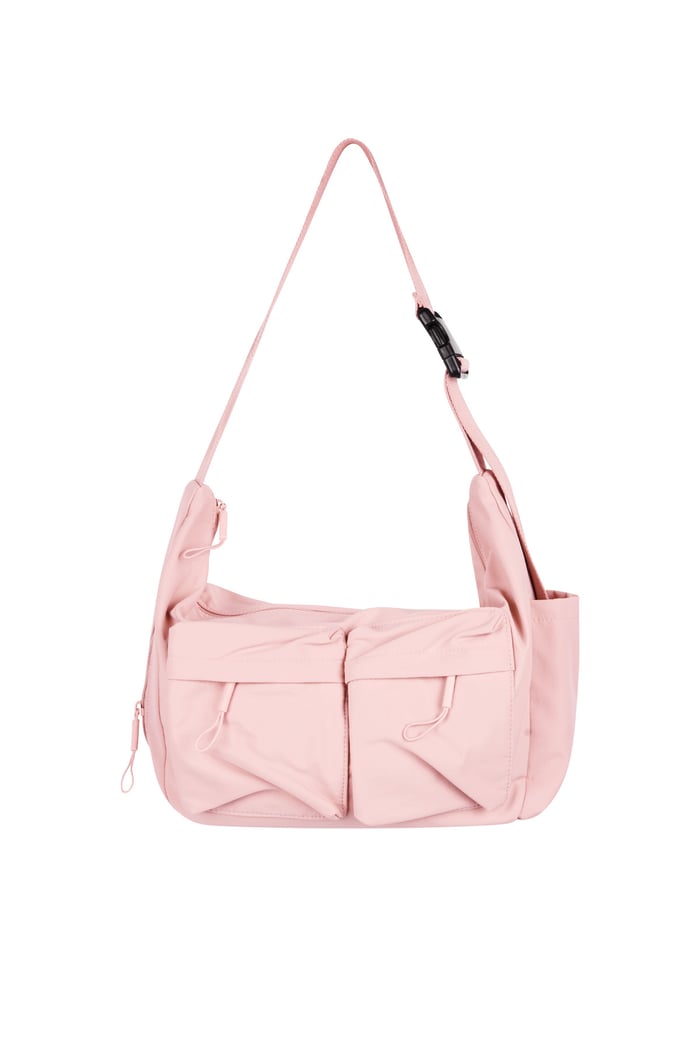 Bolso bandolera con compartimentos - rosa 