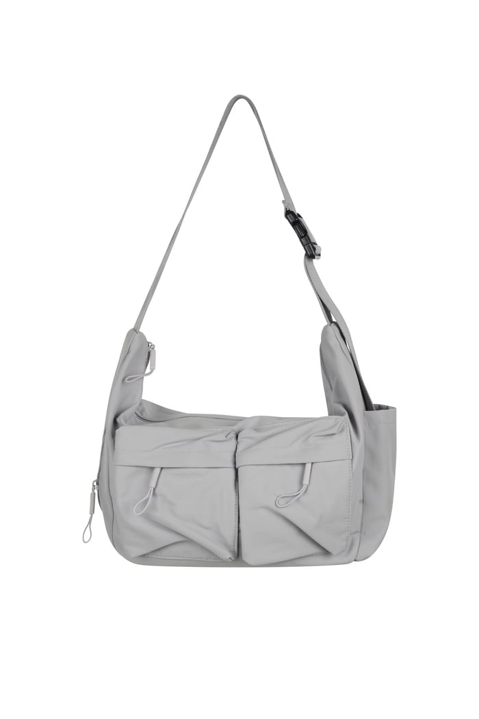 Sac bandoulière avec compartiments - gris 