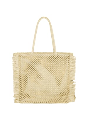 Borsa da spiaggia Amour Beach Please Sun Kissed - Bianco sporco h5 Immagine3