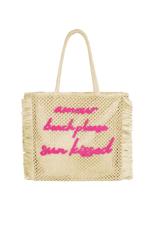 Amour Beach Please Sun Kissed Beach bag - Off White h5 