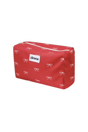 Toiletry bag bows - Red h5 