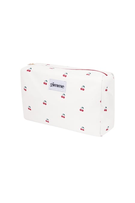 Toiletry bag cherries - White