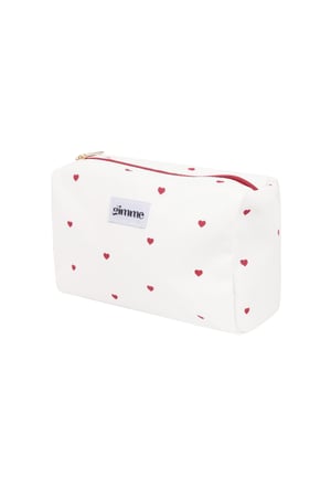 Make-up bag hearts - White h5 