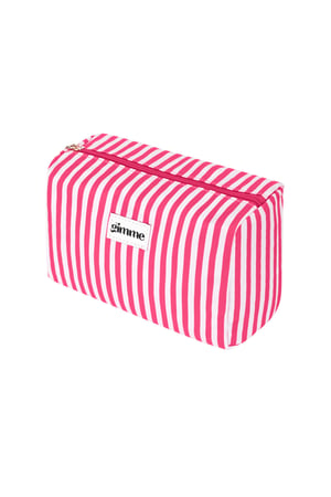 Make-up bag small stripes - Fuchsia h5 