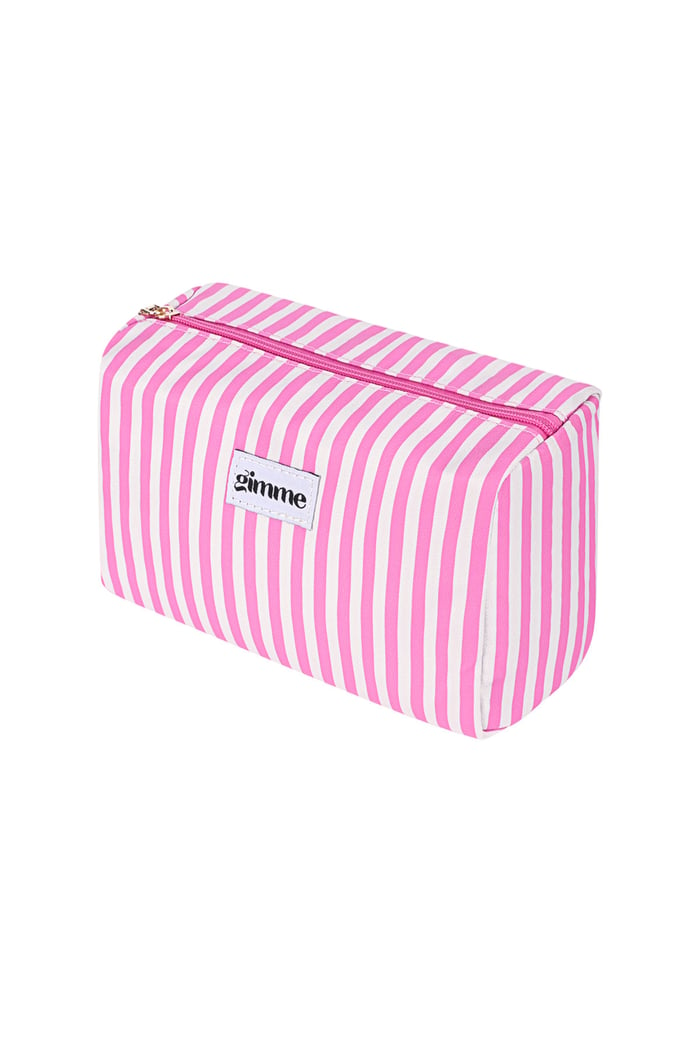 Make-up bag small stripes - Pink 